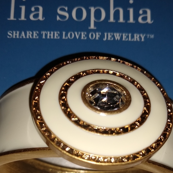 Bracelet Beautiful Lia Sophia Bracelet Alabaster / Gold Trim - Picture 2 of 11